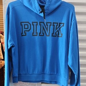 PINK Victoria's Secret Women's Vibrant Blue Hoodie